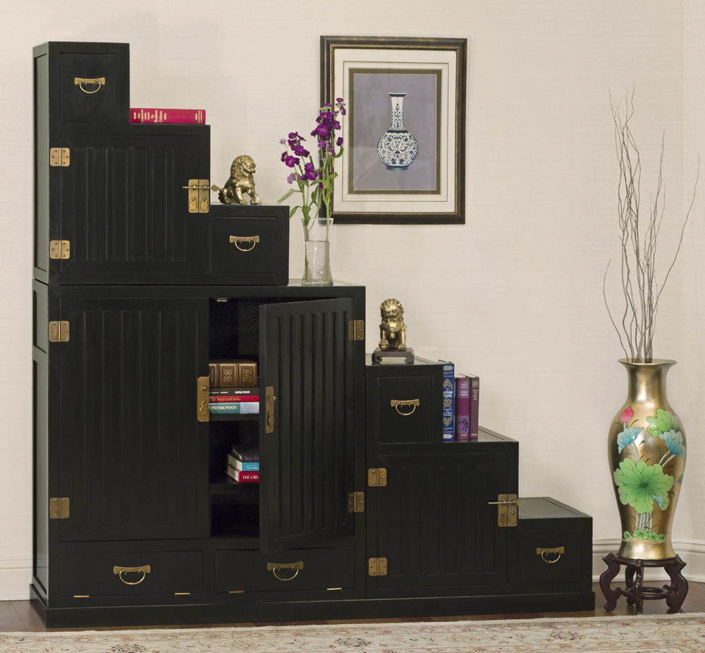 Black Tansu Cabinet