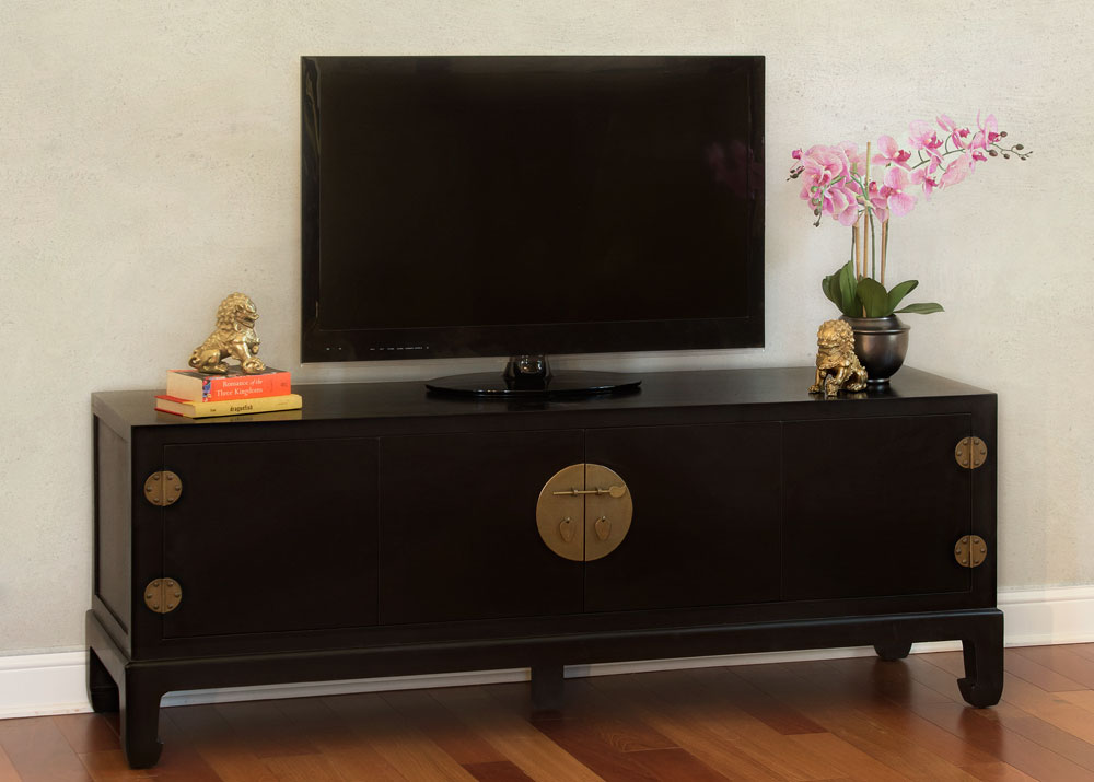 Black Grand Elmwood Kang Media Cabinet