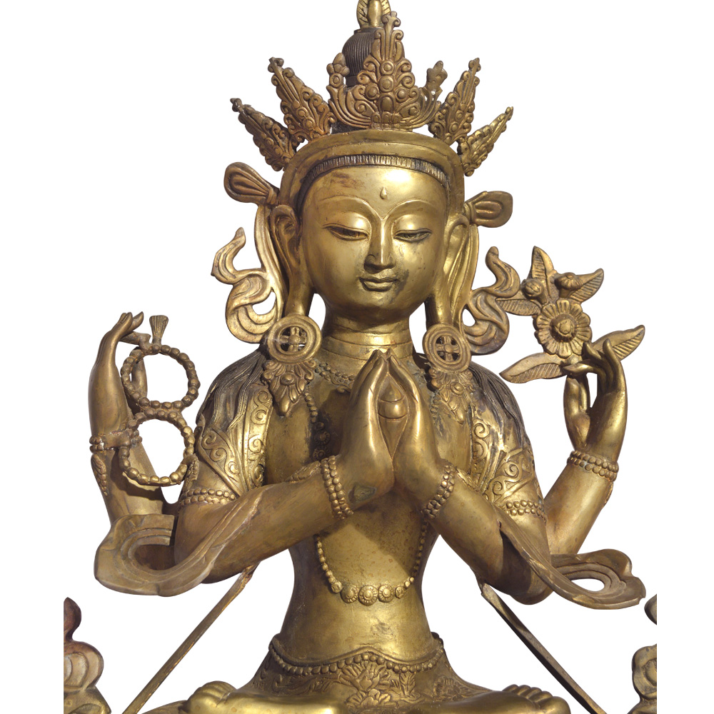 Bronze Tibetan Sitting Buddha Statue