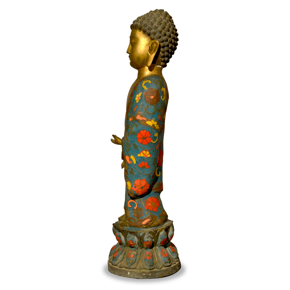 Bronze Tibetan Standing Buddha Statue