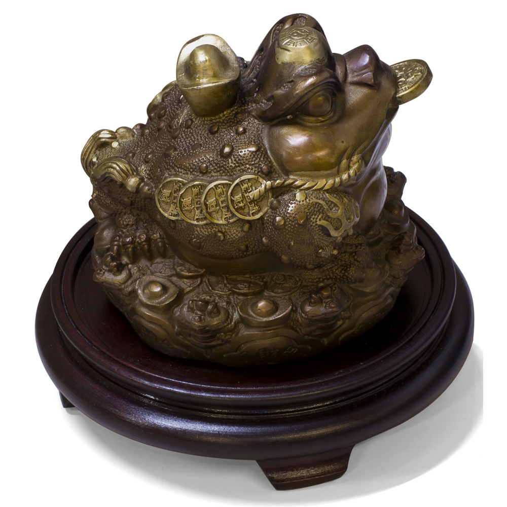 Bronze Lucky Money Toad Chinese Figurine