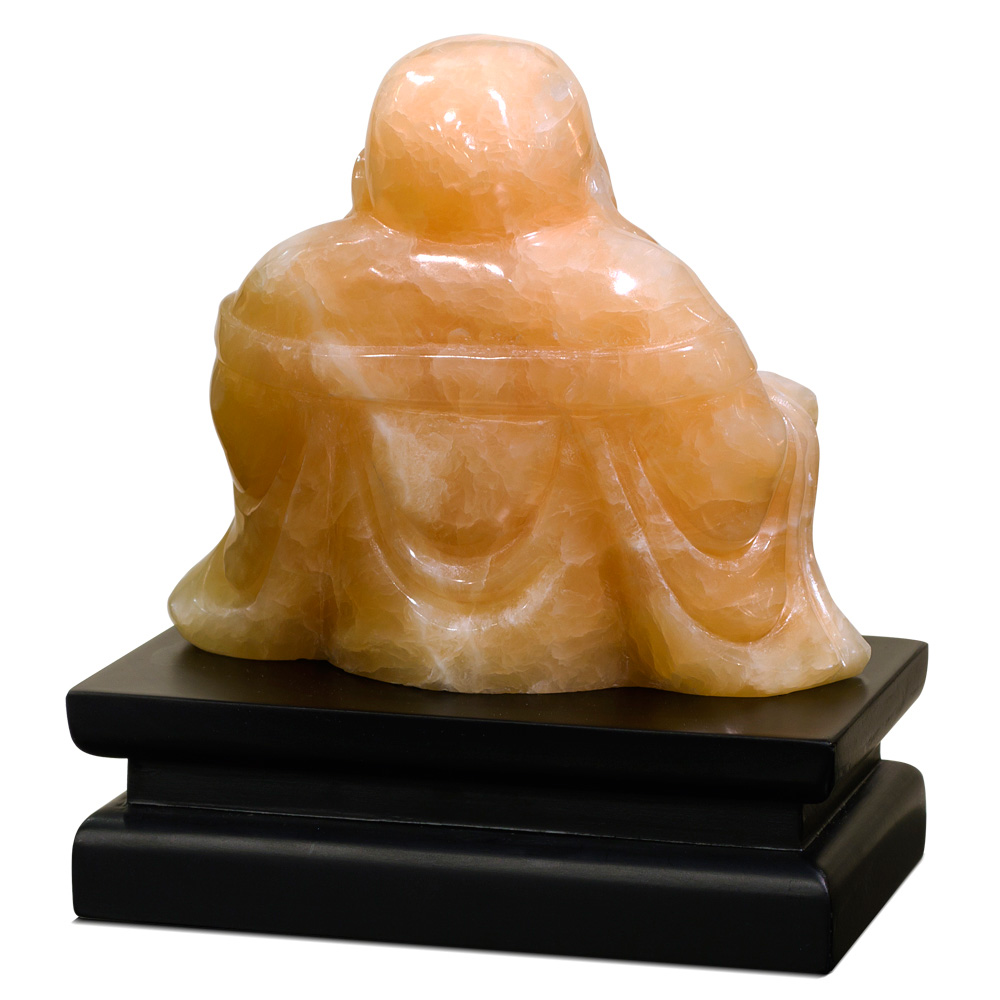 Orange Jade Chinese Happy Buddha