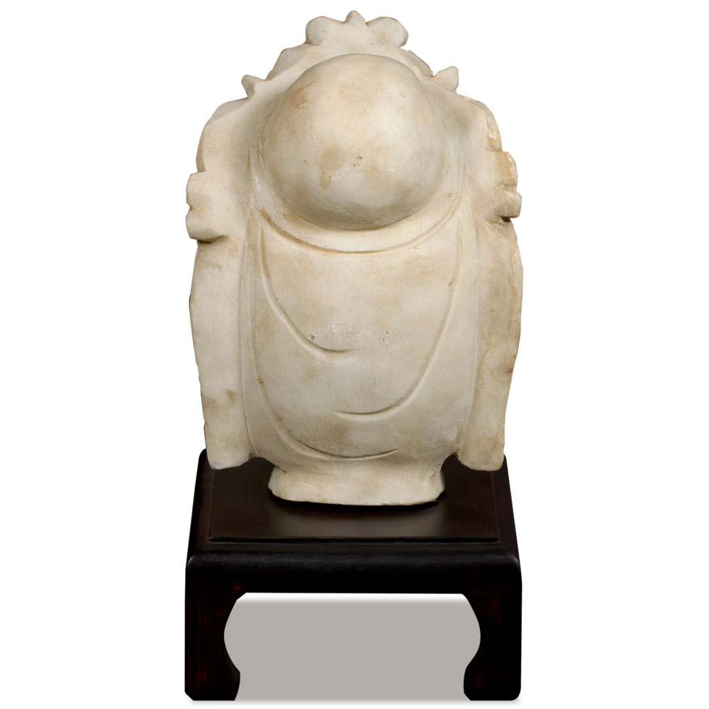 White Marble Guanyin Head Asian Statue