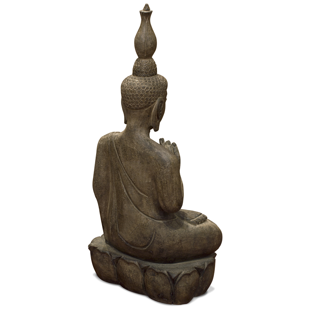 Stone Enlightened Teacher Thai Buddha Statue