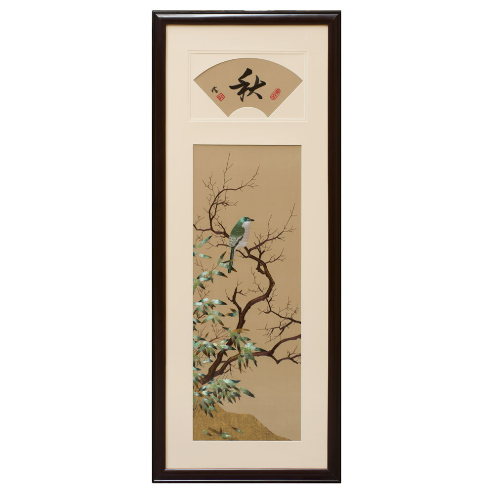 Silk Embroidery Chinese Wall Art of Four Season Flowers