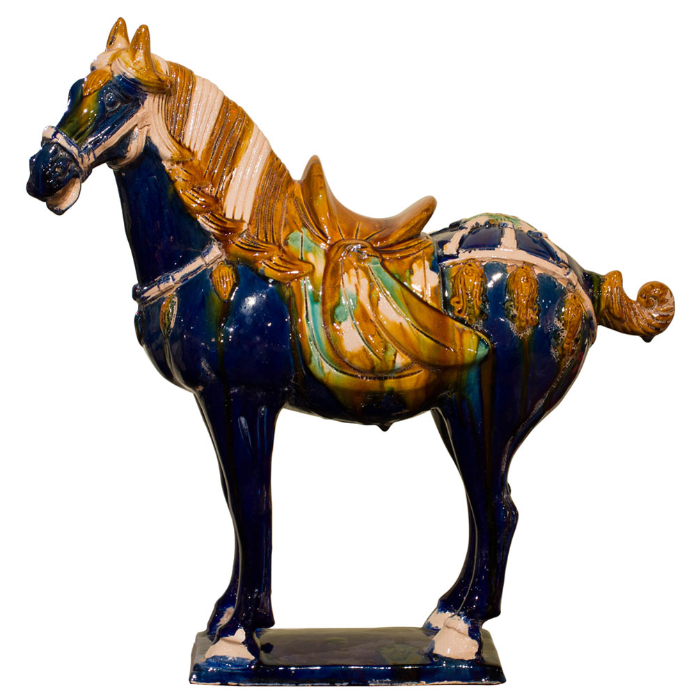 Tang Tri-Color Glazed Ceramics Oriental Horse