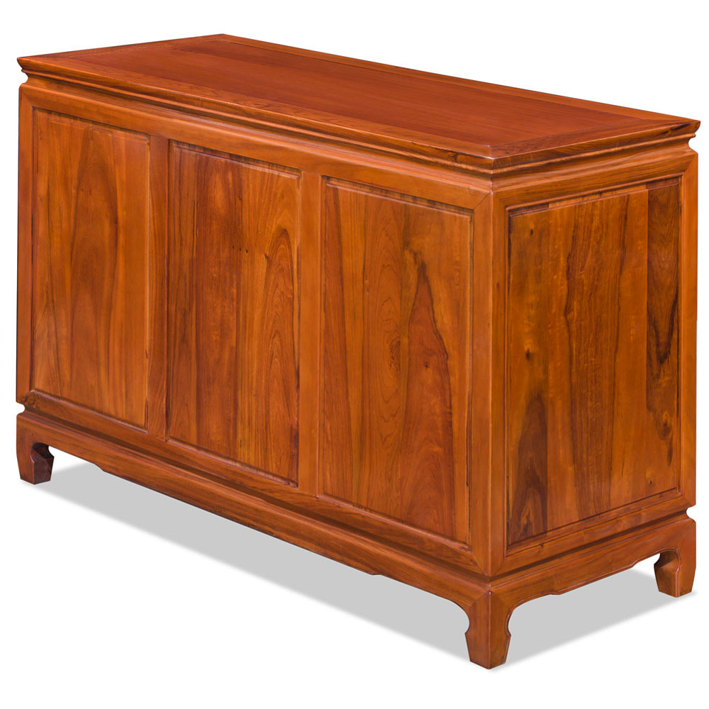 Natural Finish Rosewood Chinese Longevity Chest of 4 Drawers