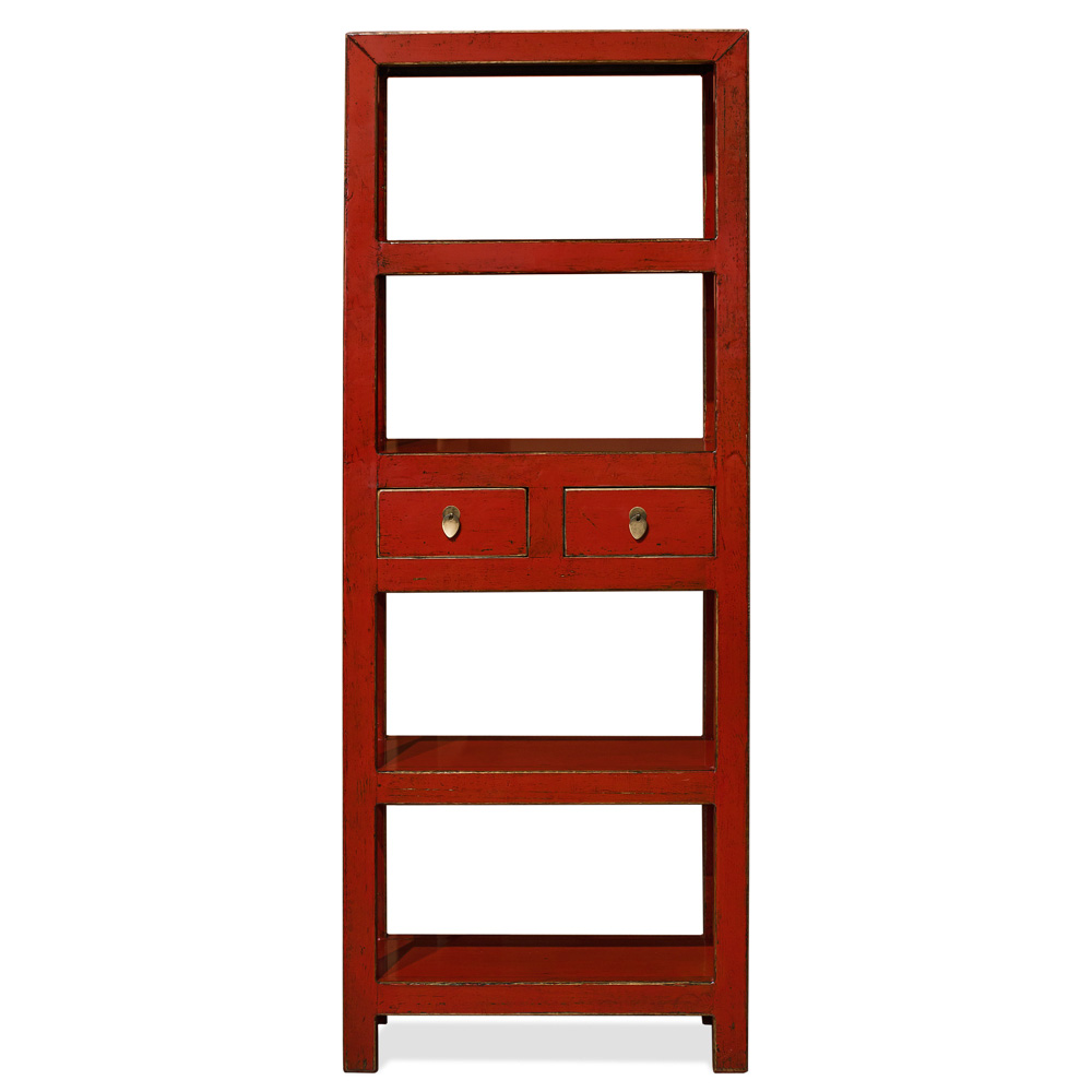 Elmwood Zen Style Asian Bookcase