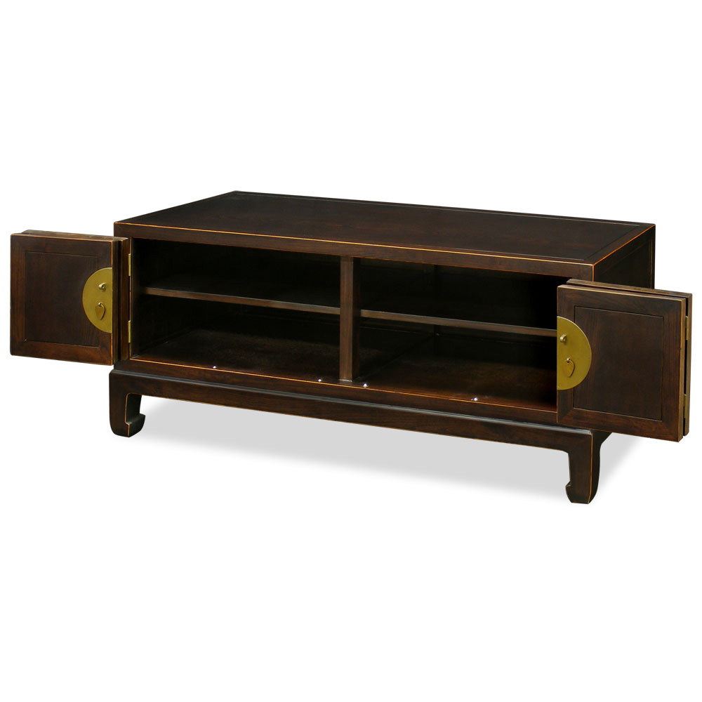 Espresso Elmwood Chinese Kang Media Cabinet