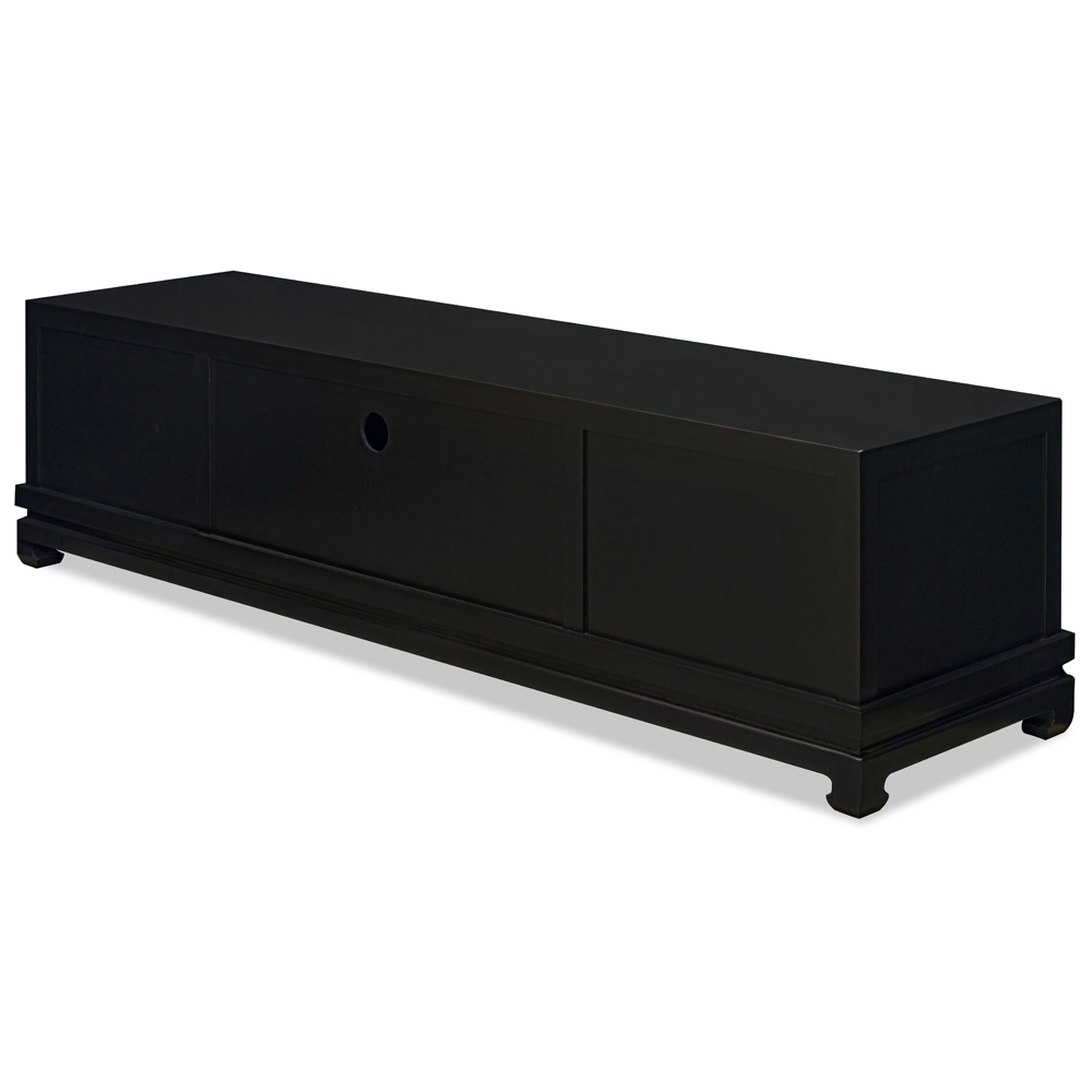 Matte Black Elmwood Village Chinese Kang Media Cabinet