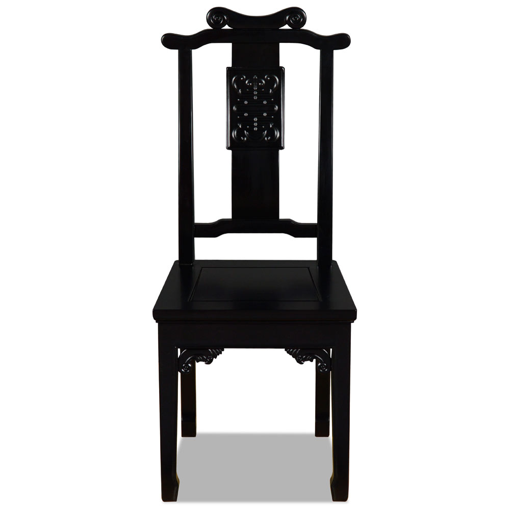 Black Elmwood Chinese Ming Longevity Chair