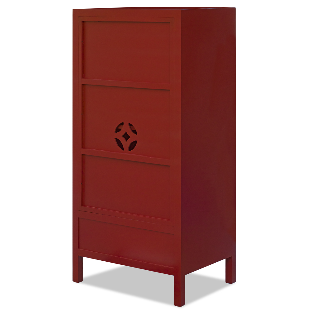 Red Elmwood Chinese Ming TV Armoire