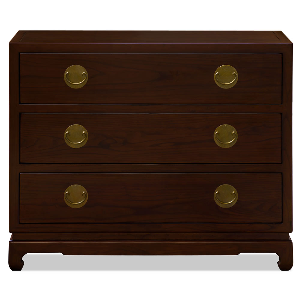 Mahogany Elmwood Chinese Ming Chest of Drawers