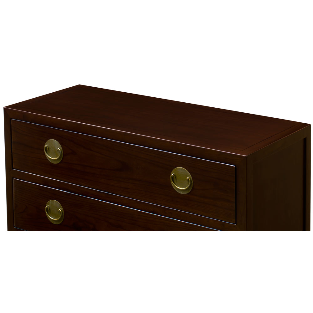 Mahogany Elmwood Chinese Ming Chest of Drawers