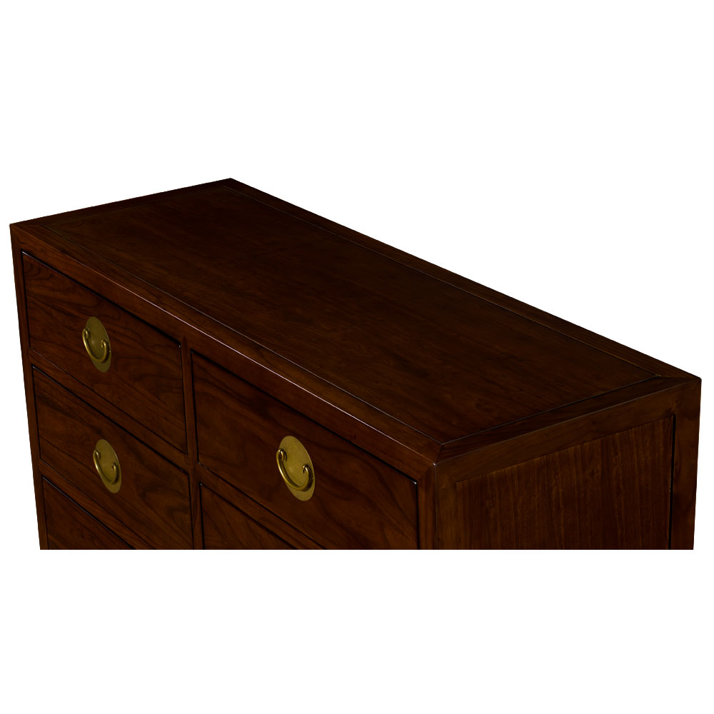 Mahogany Elmwood Chinese Ming Chest of Drawers