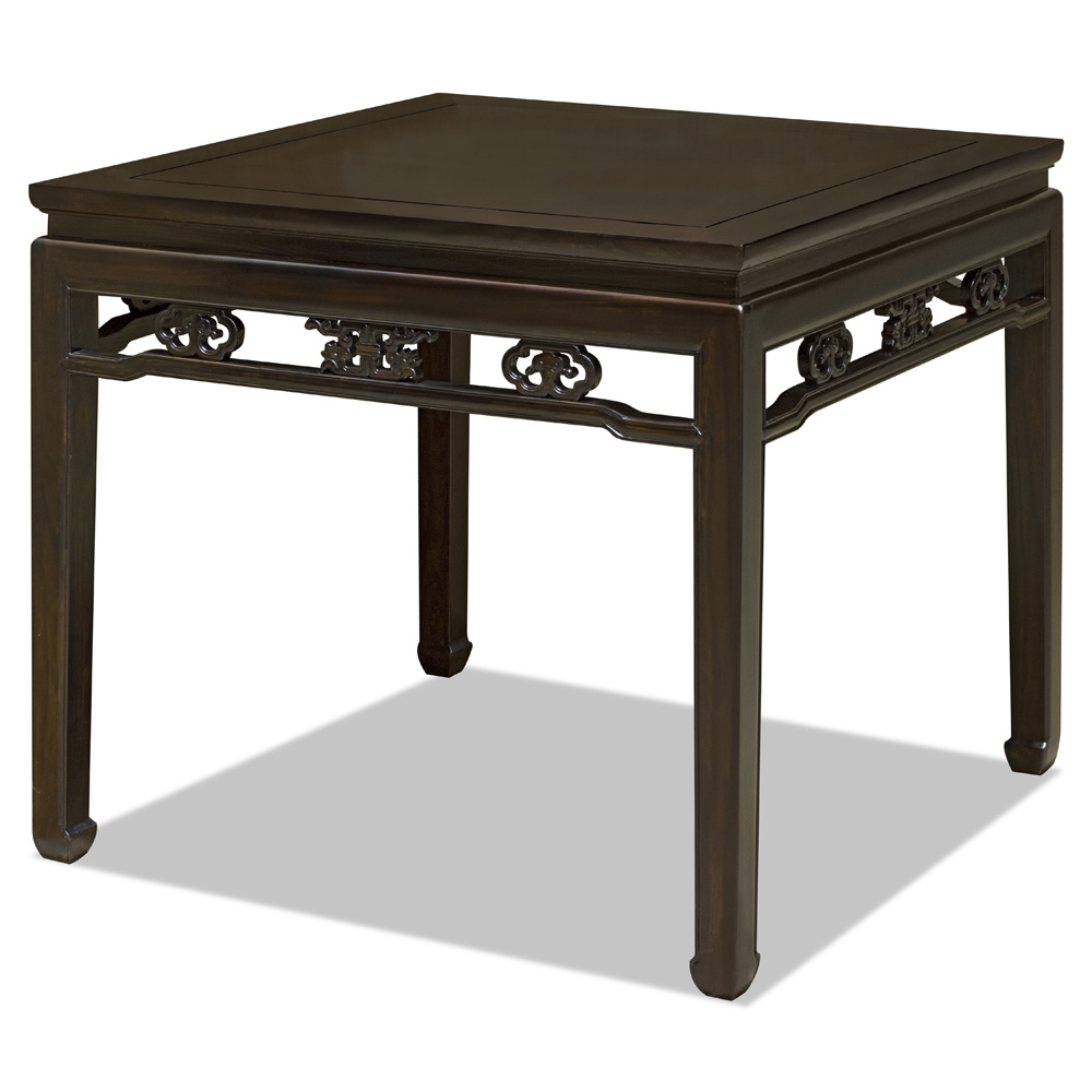 Dark Espresso Elmwood Ba Xian Oriental Dining Set