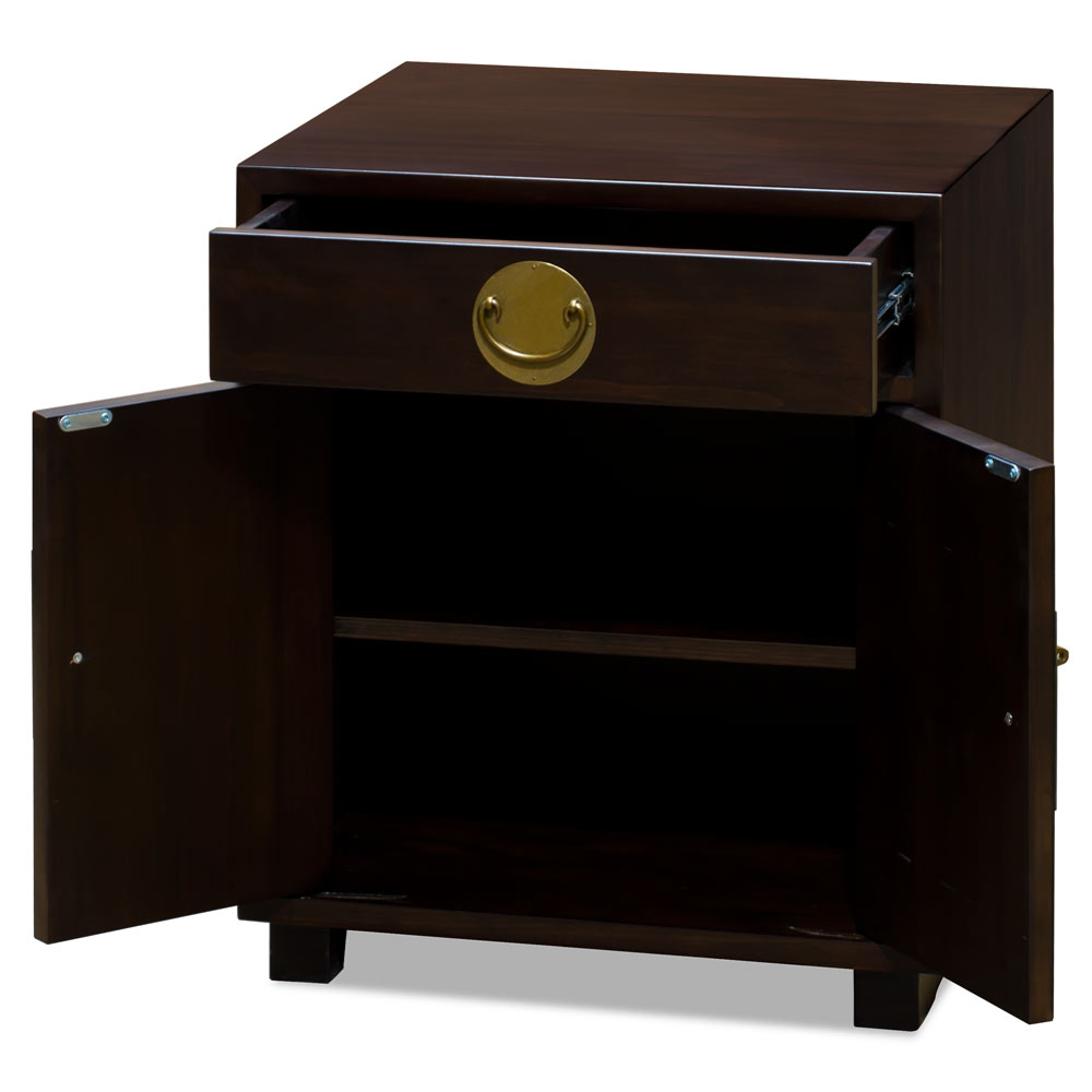 Dark Espresso Petite Elmwood Chinese Ming Cabinet