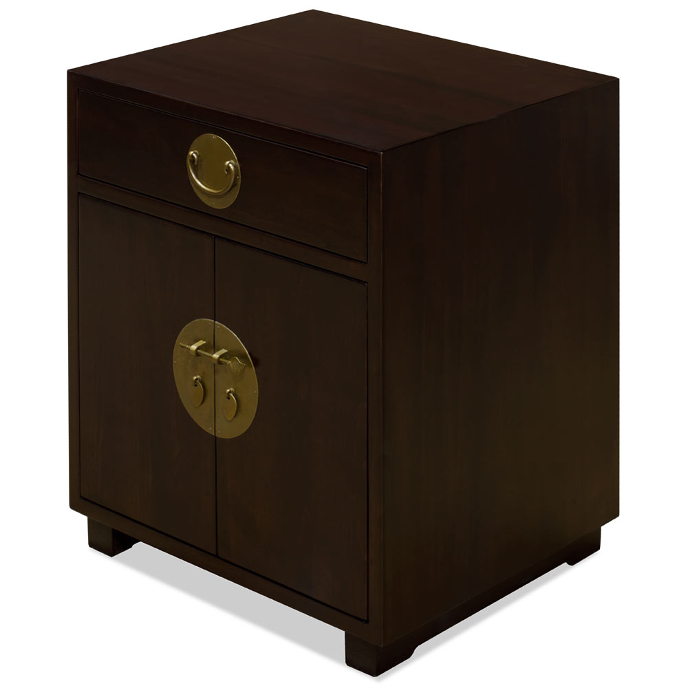 Dark Espresso Petite Elmwood Chinese Ming Cabinet