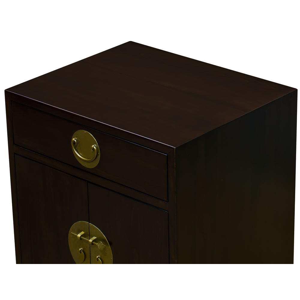 Dark Espresso Petite Elmwood Chinese Ming Cabinet