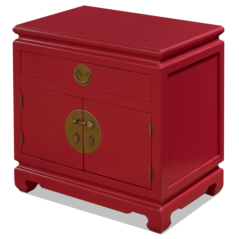 Red Elmwood Chinese Ming Cabinet