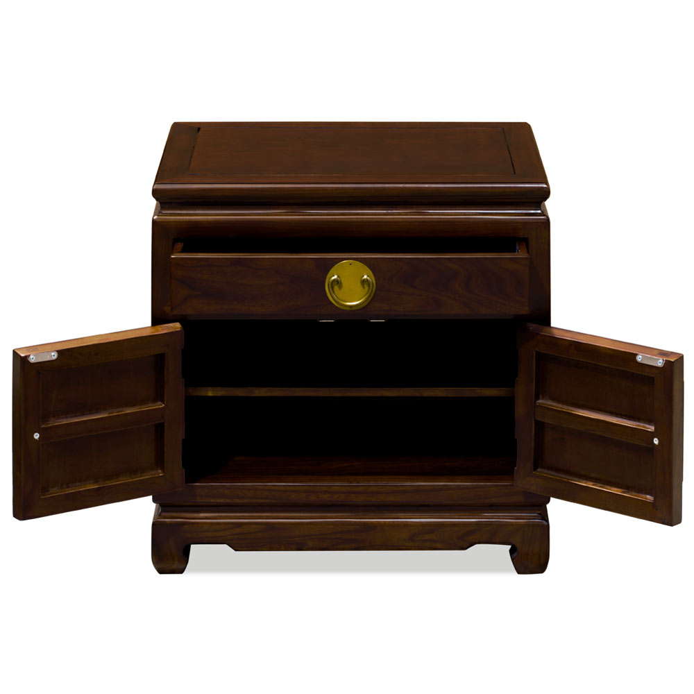 Mahogany Petite Elmwood Chinese Ming Cabinet