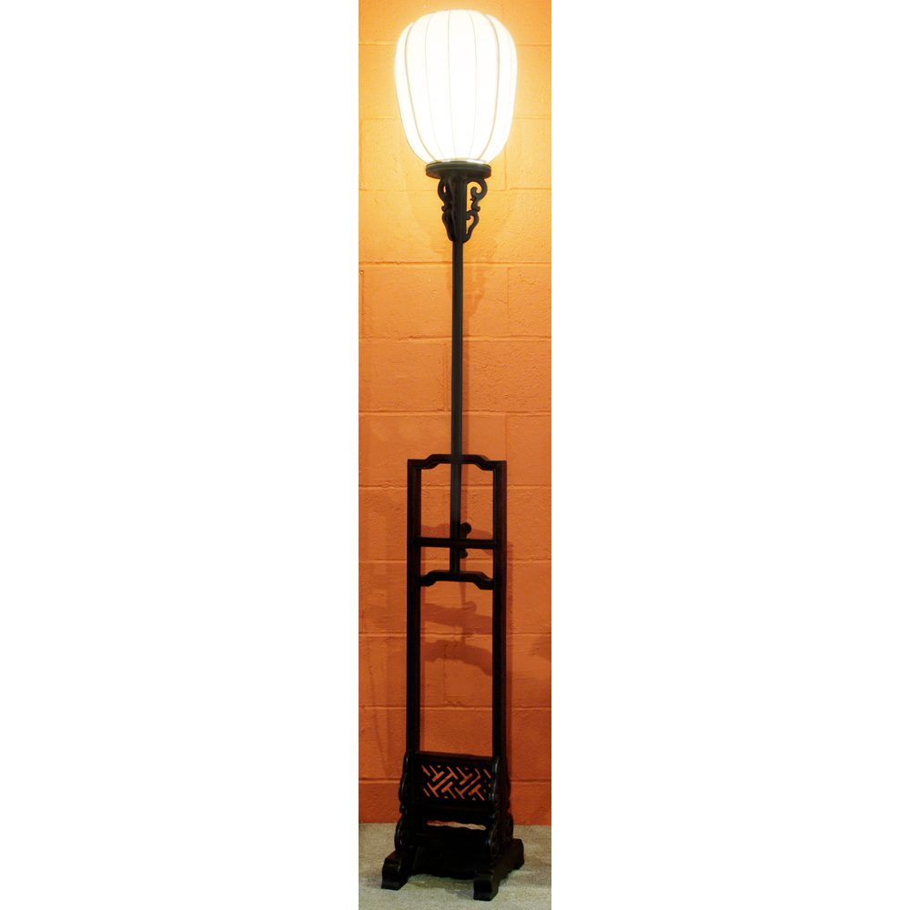 Elmwood Tall Imperial Asian Lantern with White Shade