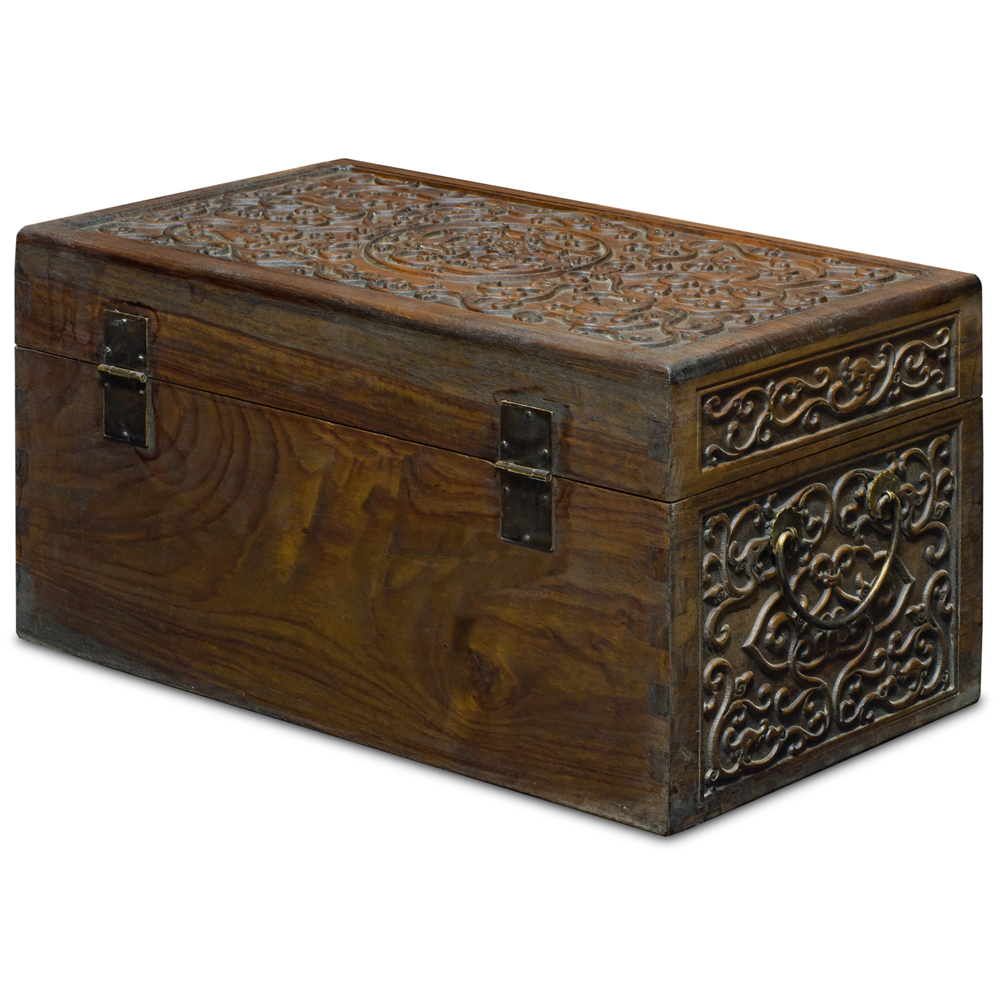 Elmwood Cloud Motif Oriental Dowry Chest