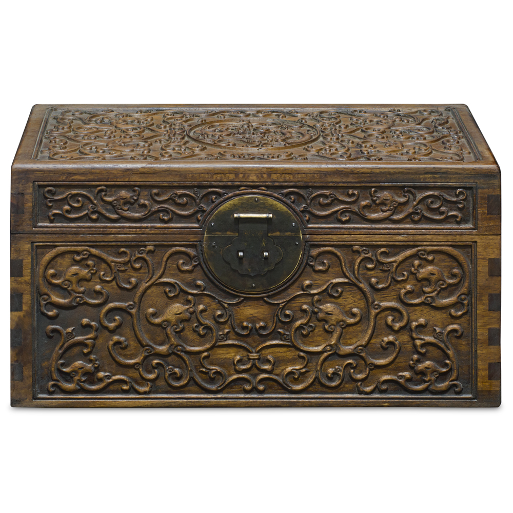 Elmwood Cloud Motif Oriental Dowry Chest