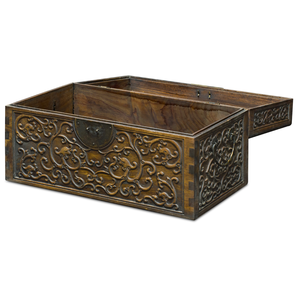 Elmwood Cloud Motif Oriental Dowry Chest