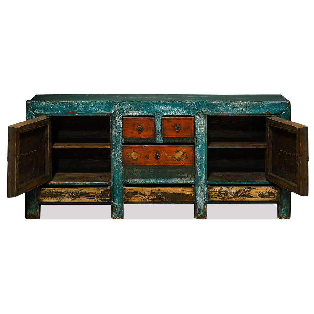 Elmwood Multicolor Mongolian Cabinet