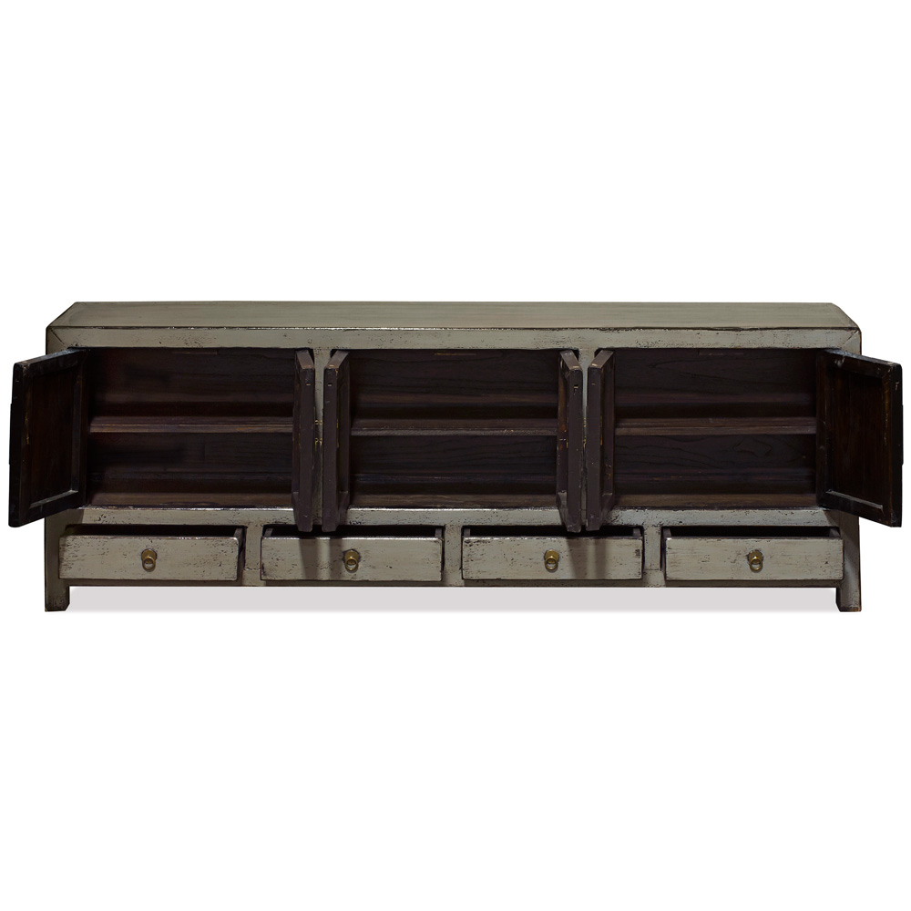 Elmwood Distressed Gray Kang Oriental Sideboard