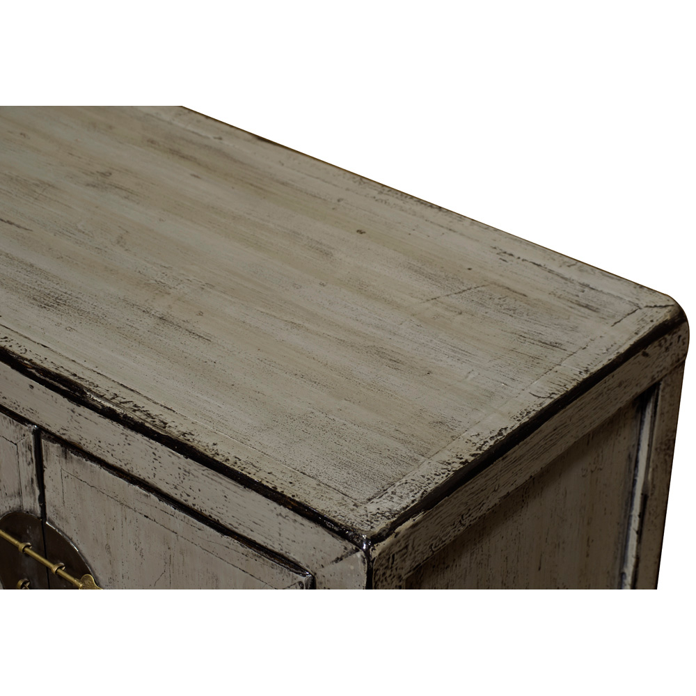 Elmwood Distressed Gray Kang Oriental Sideboard