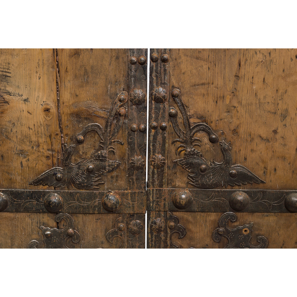 Antique Peking Oriental Wooden Doors