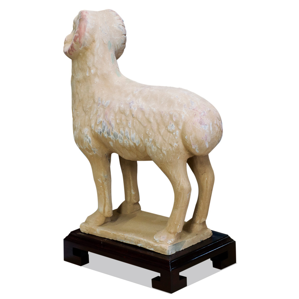 Ceramic Tang Sheep Replica Oriental Statue