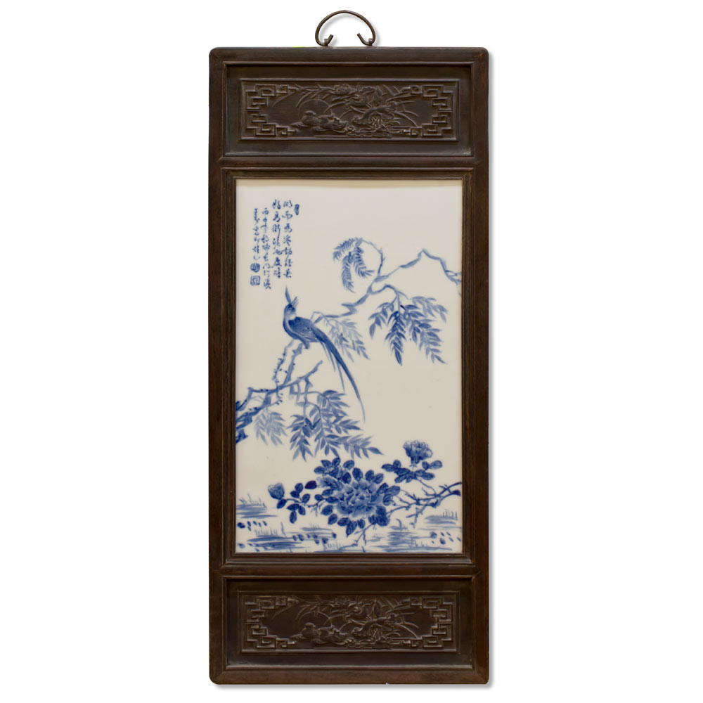 Blue and White Porcelain Four Season Chinese Wall Plaque Set