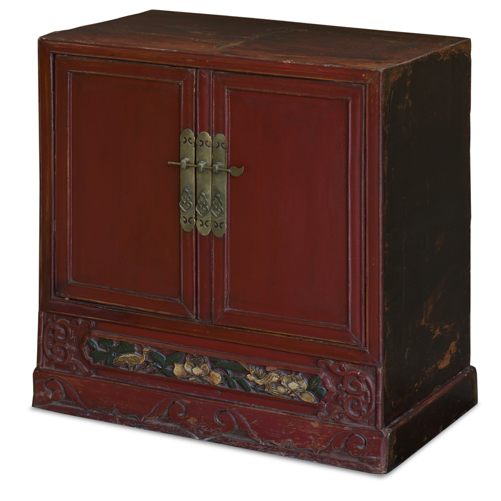 Vintage Elmwood He Hua Village Oriental Cabinet