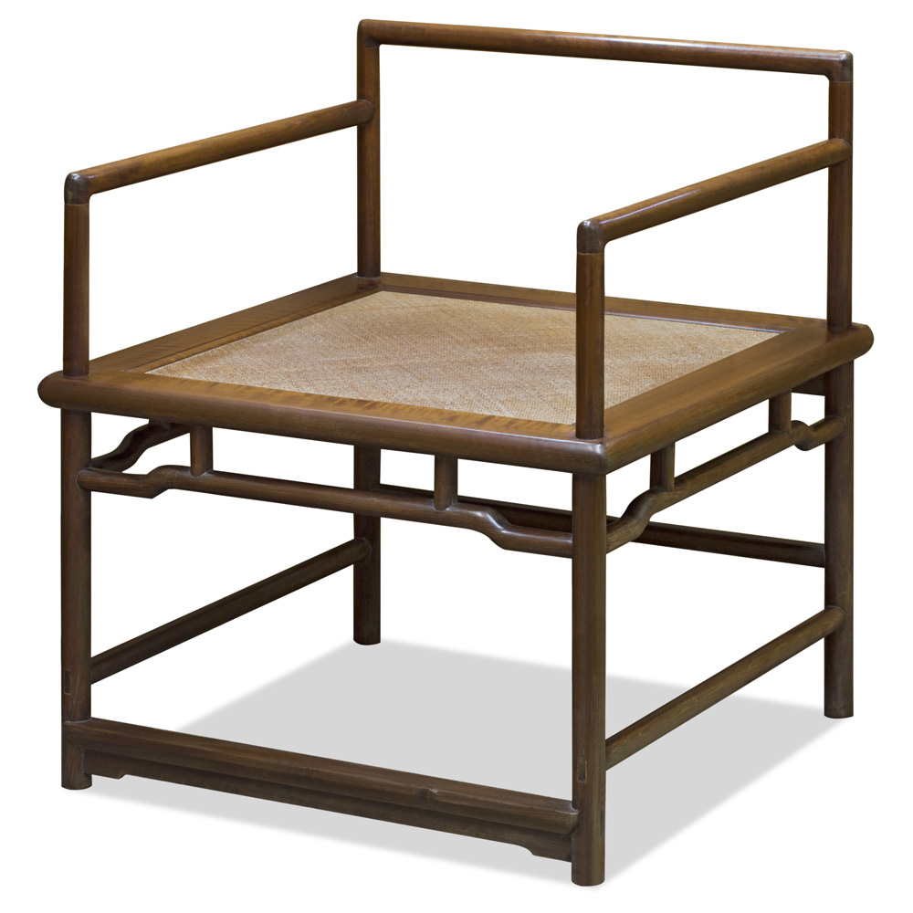 Walnut Elmwood Ming Meditation Asian Chair