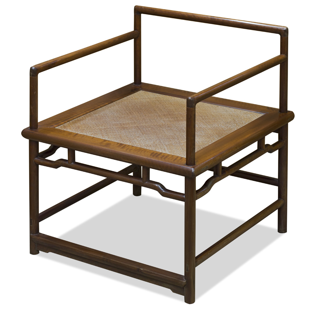 Walnut Elmwood Ming Meditation Asian Chair