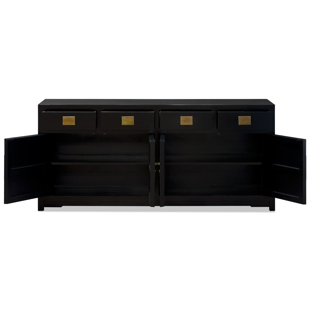 Black Elmwood Asian Zen Sideboard