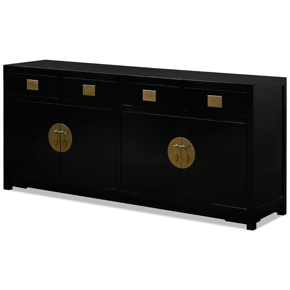 Black Elmwood Asian Zen Sideboard