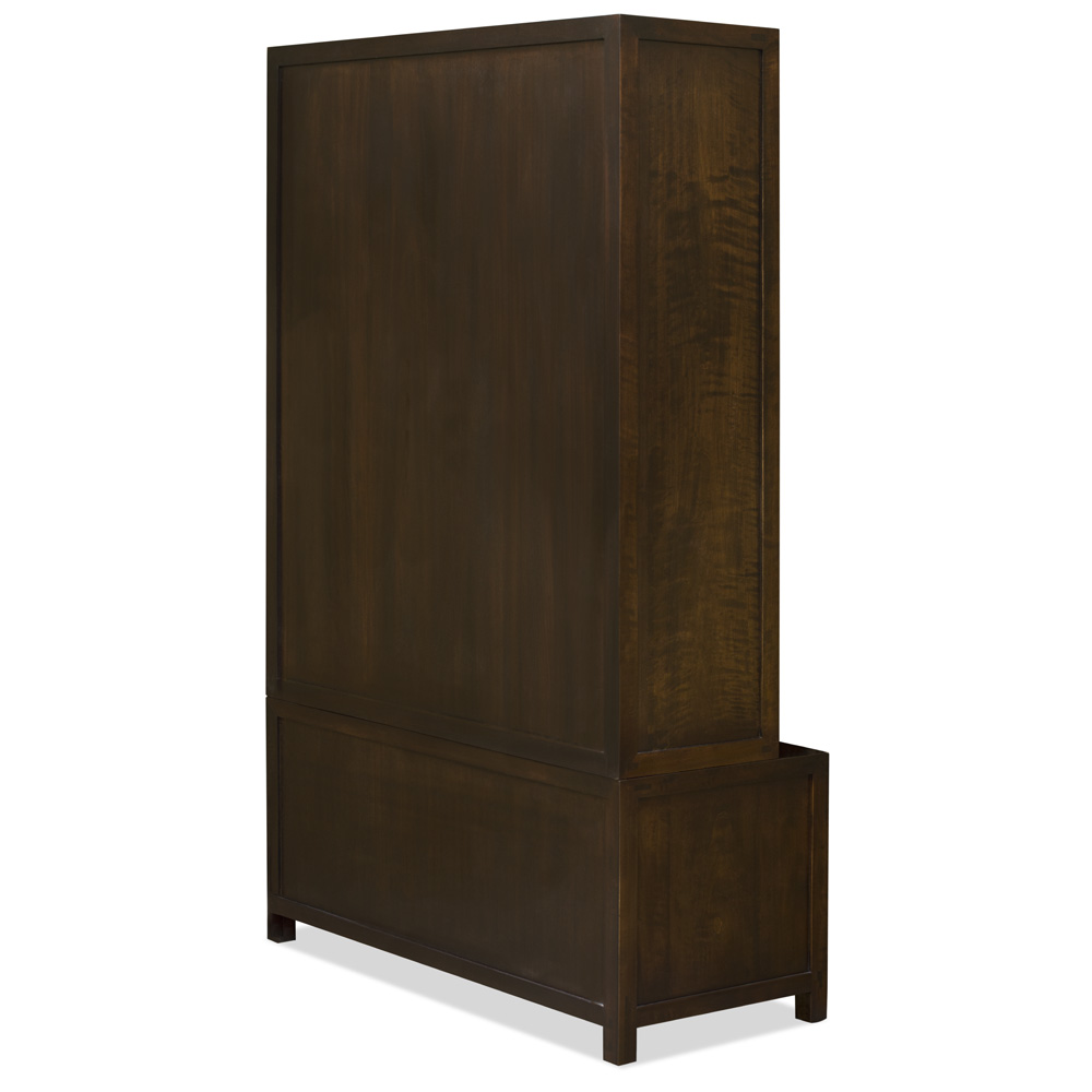 Espresso Elmwood Zen Style Asian Bookcase