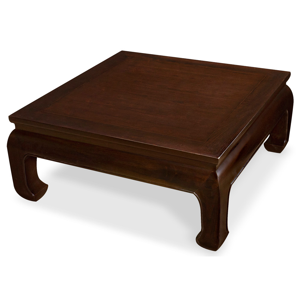 Dark Espresso Elmwood Ming Square Asian Coffee Table