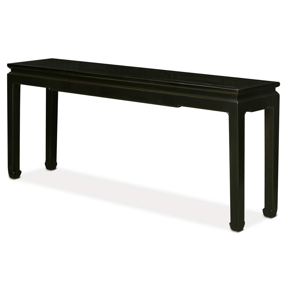 Black Elmwood Zen Style Asian Console Table