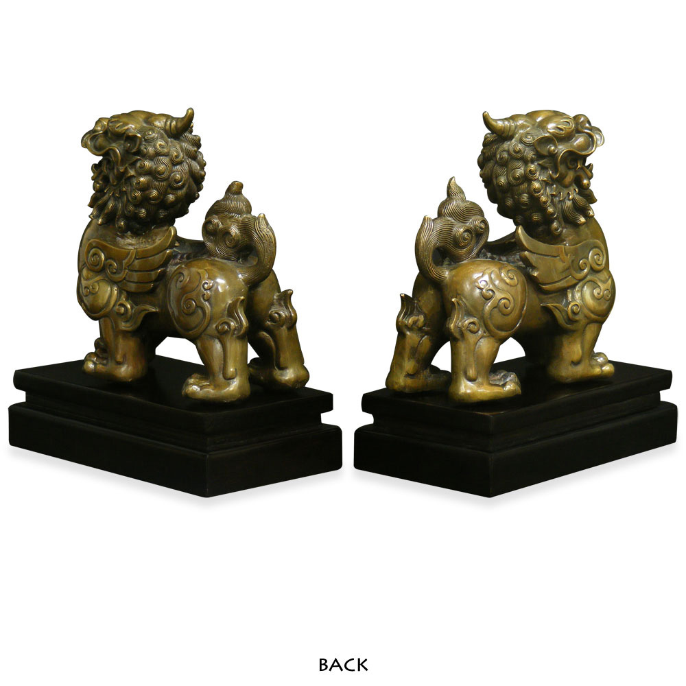 Hand Made Bronze Pixiu Oriental Statue Set