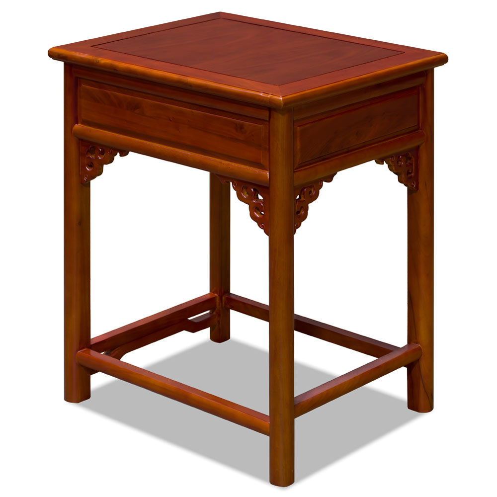 Honey Finish Longevity Elmwood Chinese Ming End Table