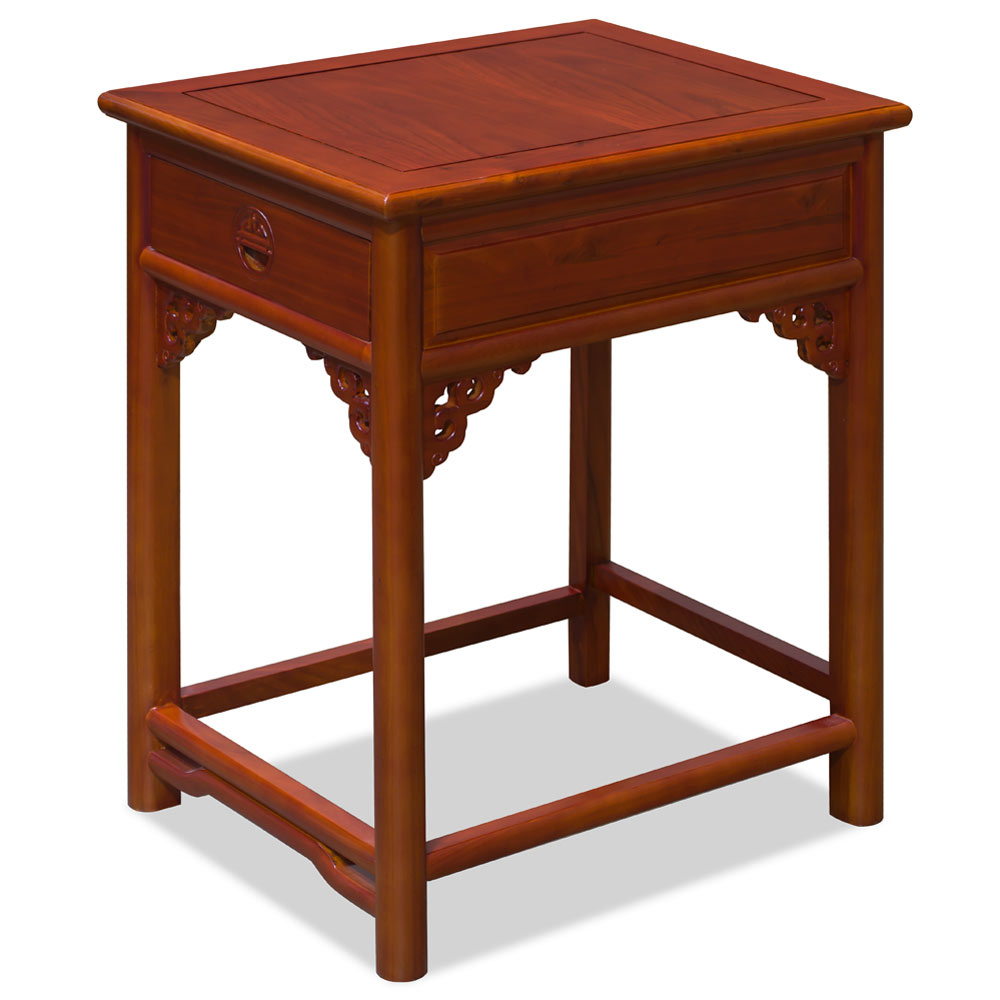 Honey Finish Longevity Elmwood Chinese Ming End Table