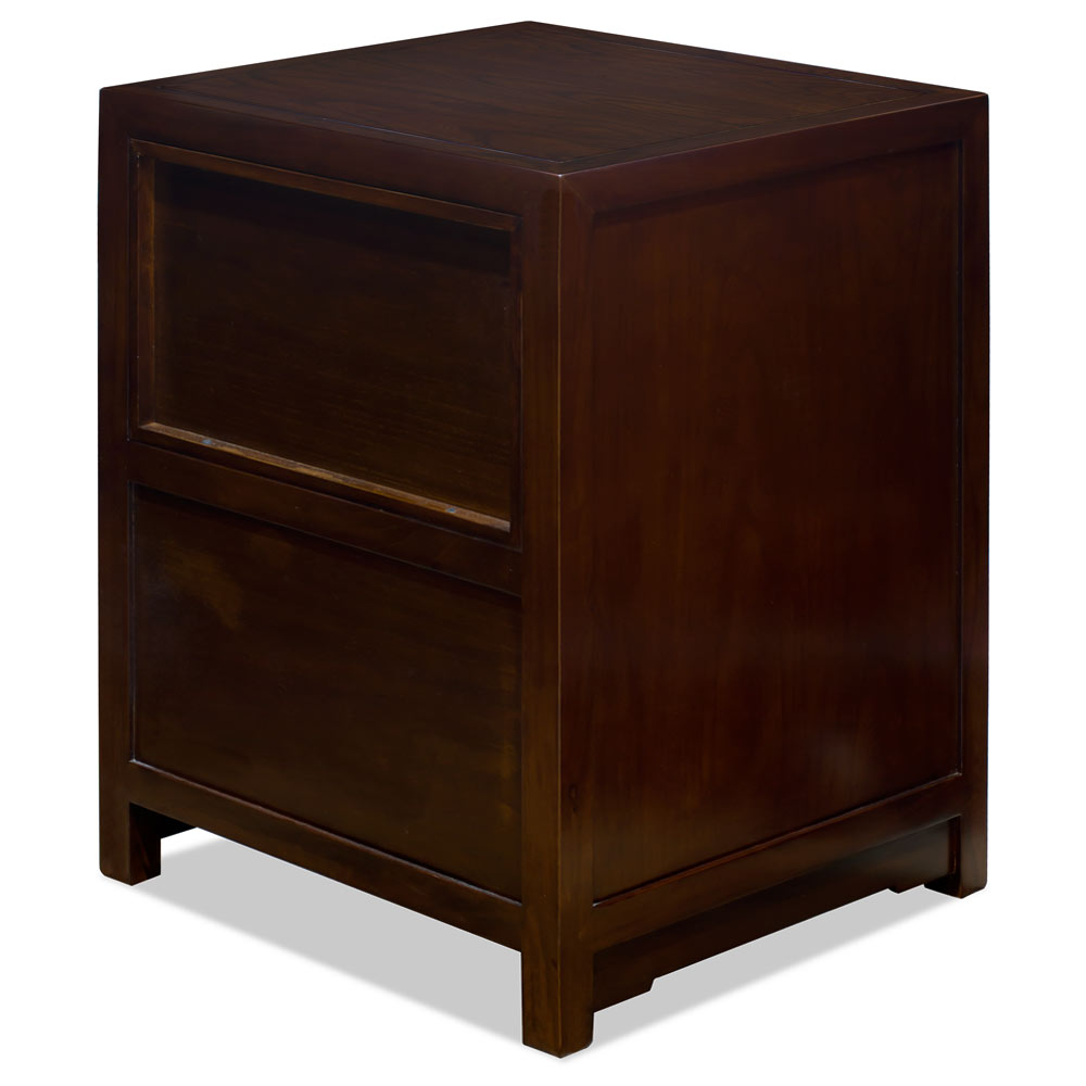 Dark Espresso Elmwood Small Chinese Ming Vanity Cabinet