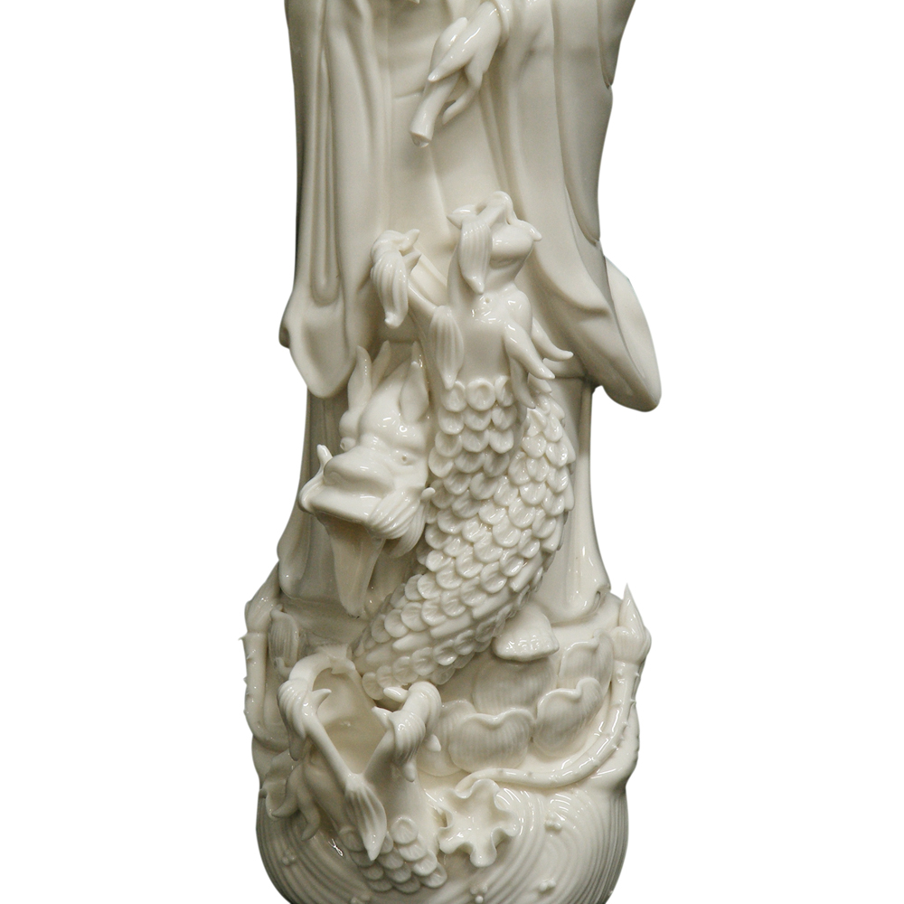 Porcelain Guanyin Drip Fountain Asian Statue