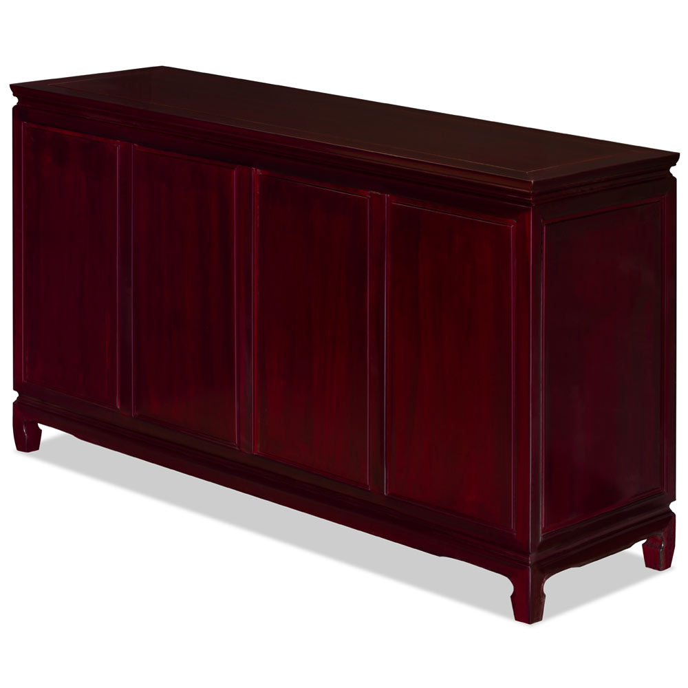 Dark Cherry Rosewood Chinese Longevity Sideboard