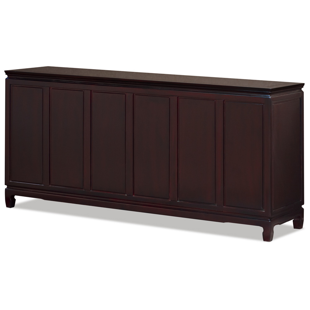 Grand Dark Cherry Rosewood Dragon Oriental Sideboard